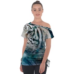 White Tiger Tie-up Tee