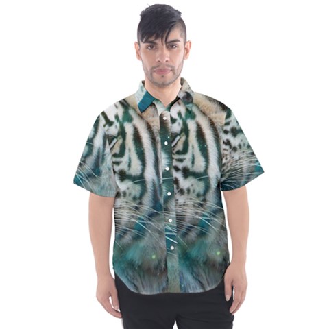 White Tiger Men s Short Sleeve Shirt by snowwhitegirl