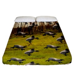 Flying Sheep Fitted Sheet (king Size) by snowwhitegirl