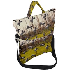 Flying Sheep Fold Over Handle Tote Bag by snowwhitegirl