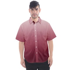 Ombre Cherry Pink Red Men s Short Sleeve Shirt