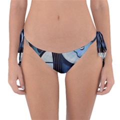 Black & Bleu Reversible Bikini Bottom by valvescovi