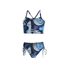 Black & Bleu Girls  Tankini Swimsuit by valvescovi