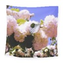 Pink Snowball Branch  Square Tapestry (Large) View1