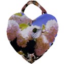 Pink Snowball Branch  Giant Heart Shaped Tote View2