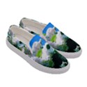 Blue Snowball Branch Women s Canvas Slip Ons View3