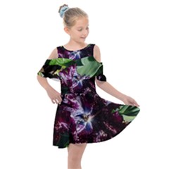 Galaxy Tulip Kids  Shoulder Cutout Chiffon Dress by okhismakingart