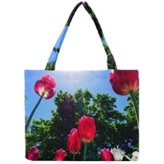 Skyward Tulips Mini Tote Bag by okhismakingart