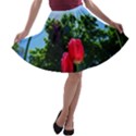 Skyward Tulips A-line Skater Skirt View1