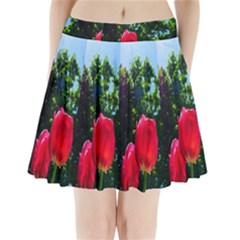 Skyward Tulips Pleated Mini Skirt by okhismakingart