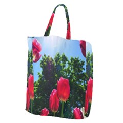 Skyward Tulips Giant Grocery Tote by okhismakingart