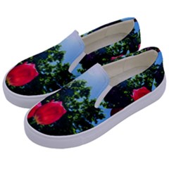 Skyward Tulips Kids  Canvas Slip Ons by okhismakingart