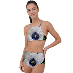 Blue Centered Tulip High Waist Tankini Set by okhismakingart