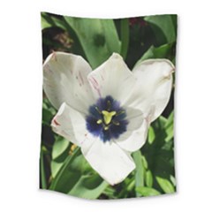 Blue Centered Tulip Medium Tapestry by okhismakingart