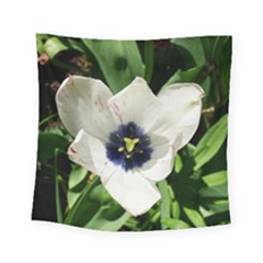 Blue Centered Tulip Square Tapestry (small)