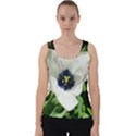 Blue Centered Tulip Velvet Tank Top View1