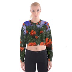 Poppy Field Cropped Sweatshirt