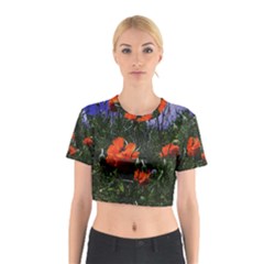 Poppy Field Cotton Crop Top by okhismakingart