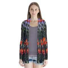 Poppy Field Drape Collar Cardigan by okhismakingart