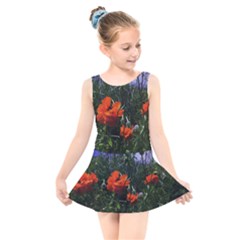 Poppy Field Kids  Skater Dress Swimsuit by okhismakingart