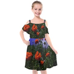 Poppy Field Kids  Cut Out Shoulders Chiffon Dress