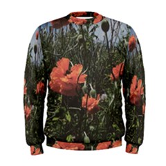 Faded Poppy Field  Men s Sweatshirt