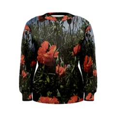 Faded Poppy Field  Women s Sweatshirt