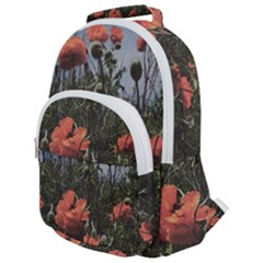 Faded Poppy Field  Rounded Multi Pocket Backpack