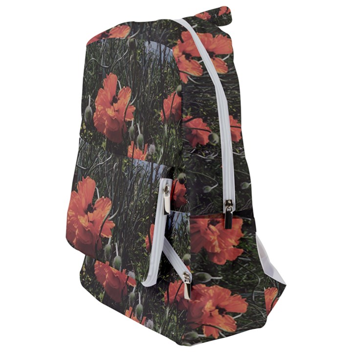 Faded Poppy Field  Travelers  Backpack