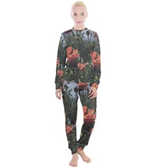 Faded Poppy Field  Women s Lounge Set by okhismakingart