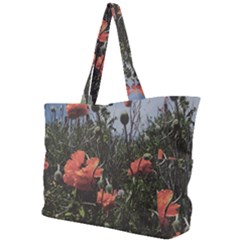 Faded Poppy Field  Simple Shoulder Bag by okhismakingart