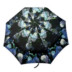 Blue Snowballs Ii Folding Umbrellas by okhismakingart