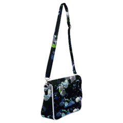 Blue Snowballs Ii Shoulder Bag With Back Zipper