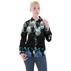 Blue Snowballs Ii Women s Long Sleeve Pocket Shirt