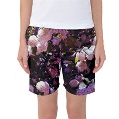 Purple Snowballs Women s Basketball Shorts by okhismakingart