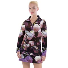 Purple Snowballs Women s Long Sleeve Casual Dress