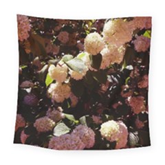 Pink Snowballs Ii Square Tapestry (large)