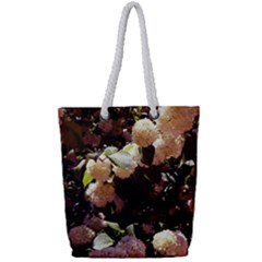 Pink Snowballs Ii Full Print Rope Handle Tote (small) by okhismakingart