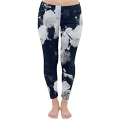 High Contrast Black And White Snowballs Ii Classic Winter Leggings by okhismakingart