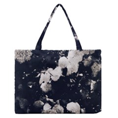 High Contrast Black And White Snowballs Ii Zipper Medium Tote Bag by okhismakingart