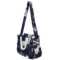 High Contrast Black And White Snowballs Ii Rope Handles Shoulder Strap Bag