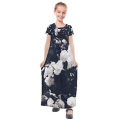 High Contrast Black And White Snowballs Ii Kids  Short Sleeve Maxi Dress by okhismakingart