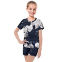 High Contrast Black and White Snowballs II Kids  Mesh Tee and Shorts Set View1