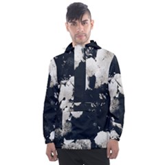 High Contrast Black And White Snowballs Ii Men s Front Pocket Pullover Windbreaker by okhismakingart