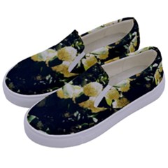 Yellow Snowballs Ii Kids  Canvas Slip Ons by okhismakingart