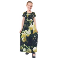 Yellow Snowballs Ii Kids  Short Sleeve Maxi Dress by okhismakingart