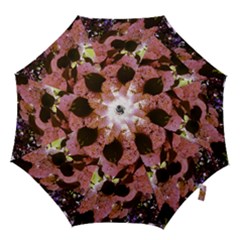 Pink Snowballs Hook Handle Umbrellas (small) by okhismakingart