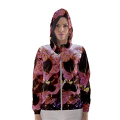 Pink Snowballs Women s Hooded Windbreaker