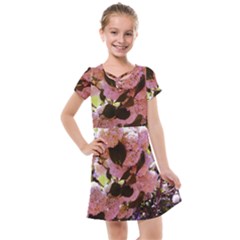 Pink Snowballs Kids  Cross Web Dress