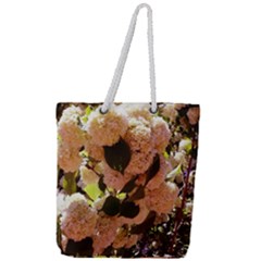 Yellow-pink Snowballs Full Print Rope Handle Tote (large) by okhismakingart